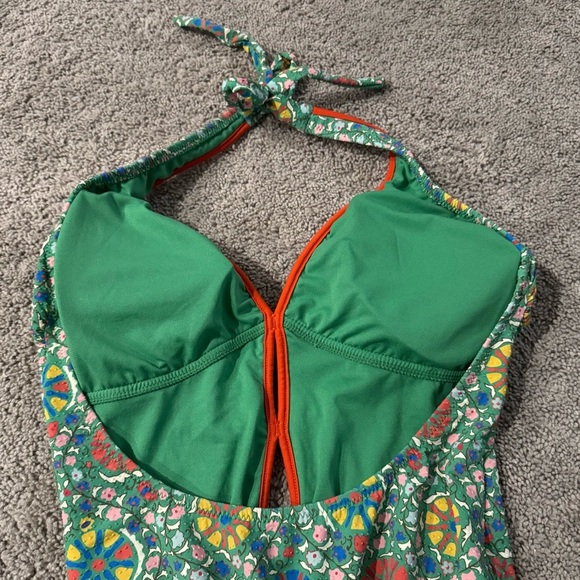 RHODE x Target "Zinnia" Halter One Piece Swimsuit High Leg Cheeky V-Neck Size XL - Picture 9 of 12